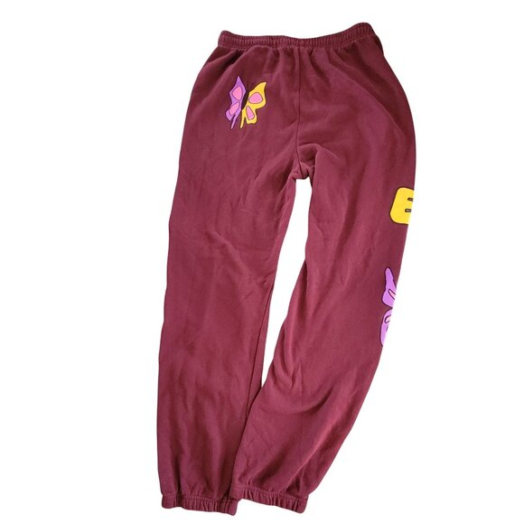 Insomniac "All Are Welcome Here" Maroon Sweatpants L - Picture 2 of 5